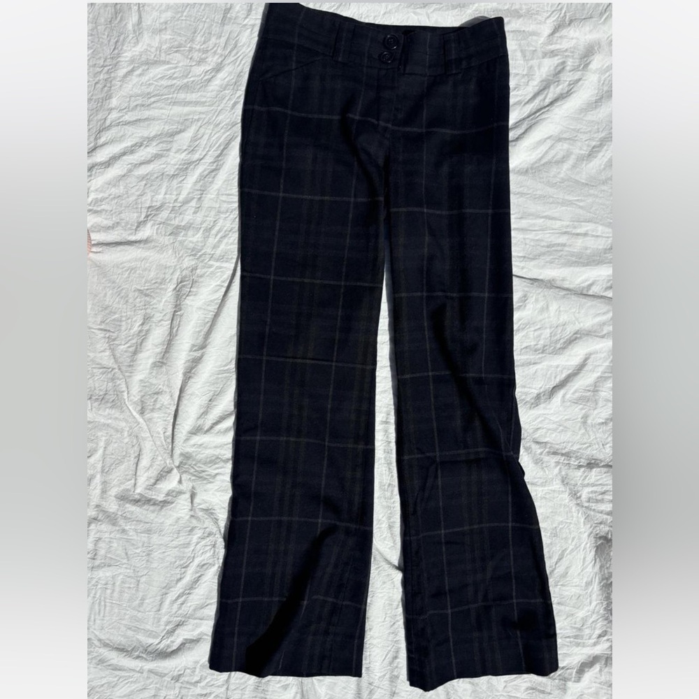 Burberry Black Plaid Trousers